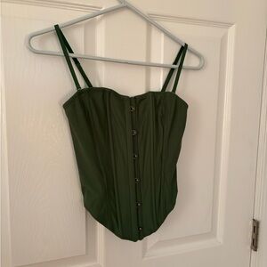 Urban Outfitters Green Corset Top